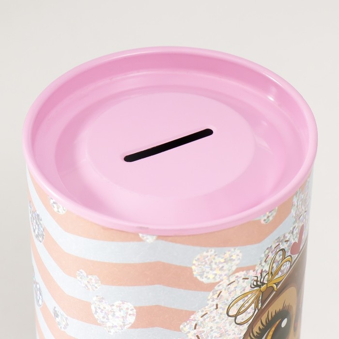 Копилка металл Копилка металл "Совята и сердечки" МИКС 15х8,5х8,5 см