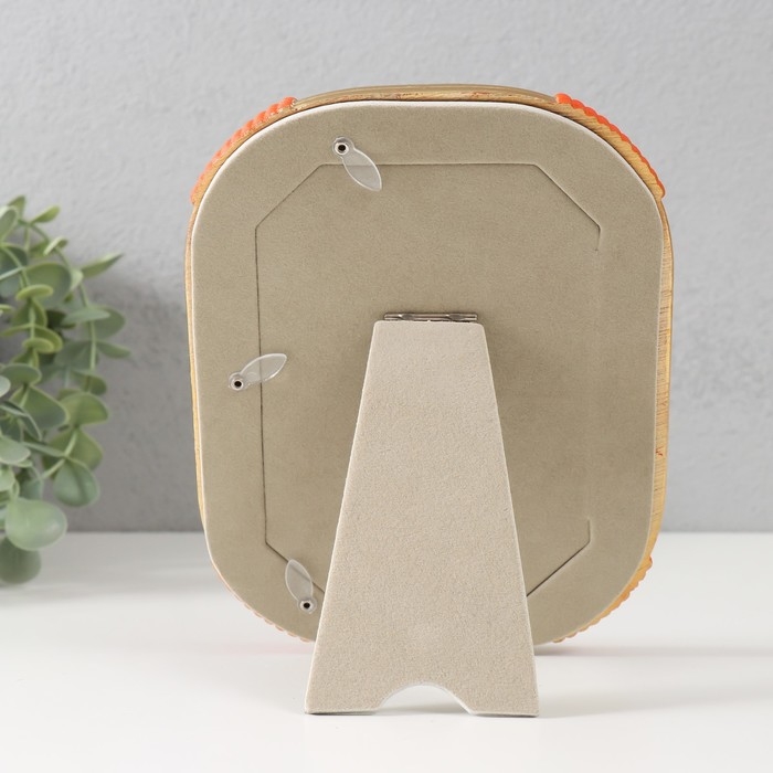 Фоторамка полистоун 10х15 см Фоторамка полистоун 10х15 см "Фабиан" золотая с оранжевым 14,9х2,4х19,8 см