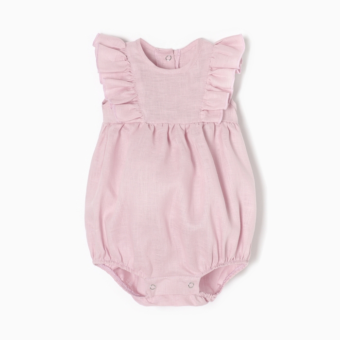 Боди с рюшей Крошка Я Linen , р. 80-86, сиреневый