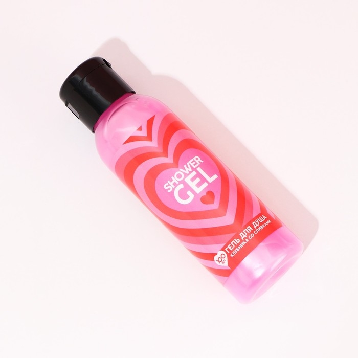 Гель для душа Shower Gel, 100 мл, аромат клубники со сливками, ЧИСТОЕ СЧАСТЬЕ Гель для душа Shower Gel, 100 мл, аромат клубники со сливками, ЧИСТОЕ СЧАСТЬЕ