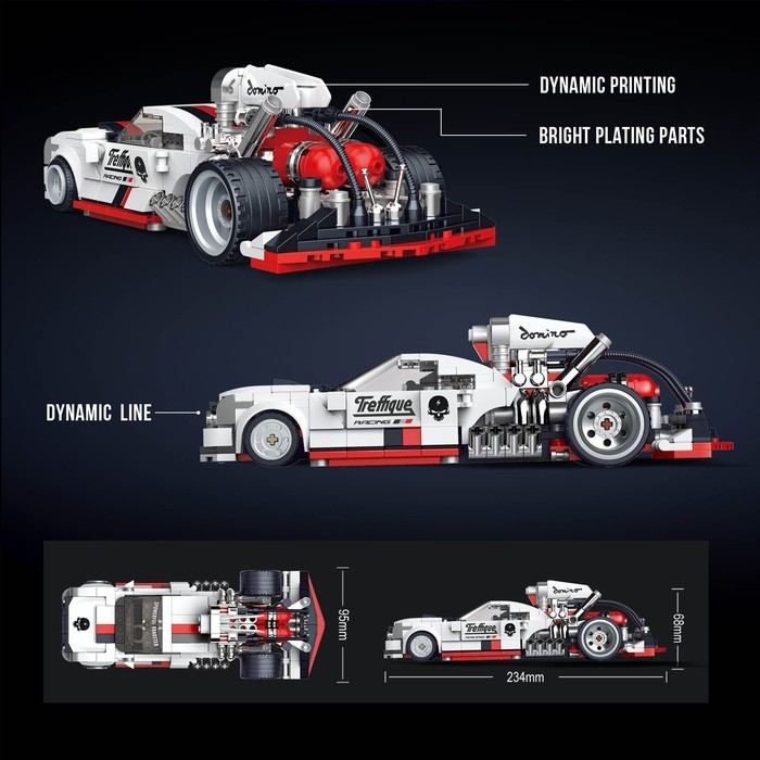 Конструктор Гонка «Белая молния», 436 деталей Конструктор Гонка «Белая молния», 436 деталей
