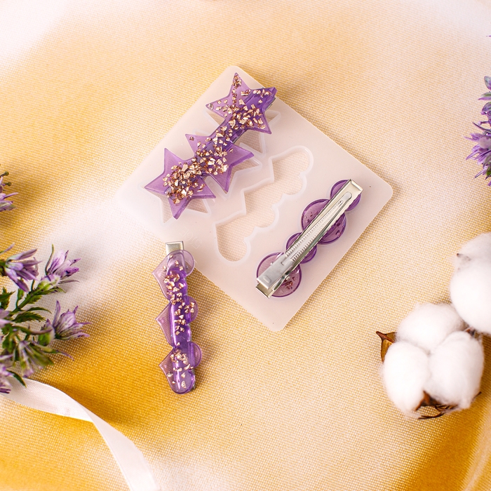 Форма силиконовая универсальная &laquo;Заколка&raquo;, 3 вида заколки