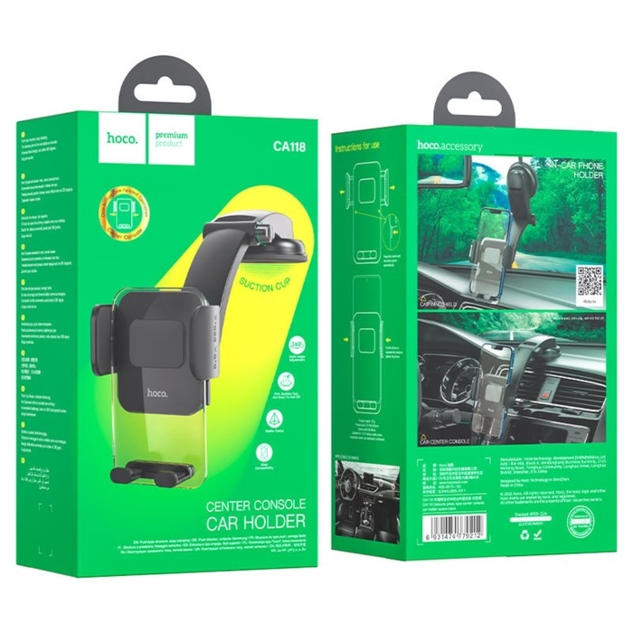 Автомобильный держатель Hoco CA118, для 4.5-7 дюймов, чёрный Автомобильный держатель Hoco CA118, для 4.5-7 дюймов, чёрный