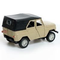 Машина металлическая УАЗ Hunter, инерция, 1:32, свет и звук, цвет бежевый Машина металлическая УАЗ Hunter, инерция, 1:32, свет и звук, цвет бежевый