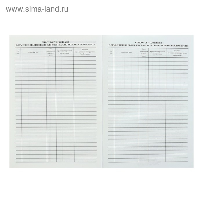 Журнал учёта работы педагога дополнительного образования в объединении (секции, клубе, кружке) А4, 20 листов, обложка офсет 120 г/м&sup2;, блок писчая бумага 60 г/м&sup2;