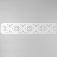 Трафарет бордюрный пластик "Цветы и геометрия" 60х12 см Трафарет бордюрный пластик "Цветы и геометрия" 60х12 см