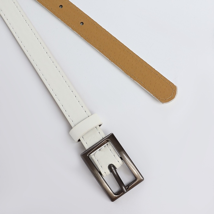 Ремень жен 01-01-03-01 Июнь15, 1,1*0,3*110 см, пряжка т-металл, 1 прокол, белый Ремень жен 01-01-03-01 Июнь15, 1,1*0,3*110 см, пряжка т-металл, 1 прокол, белый