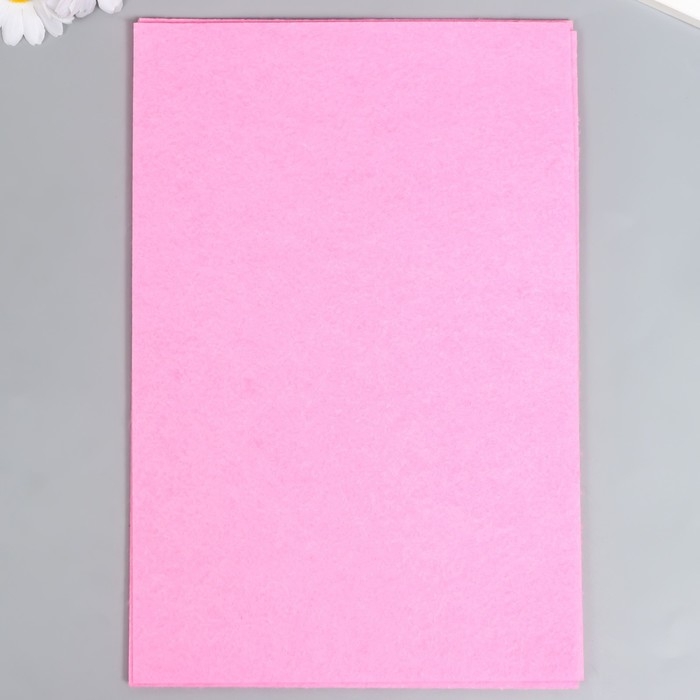 Фетр жёсткий 1 мм "Нежно-розовый" набор 5 листов формат А4