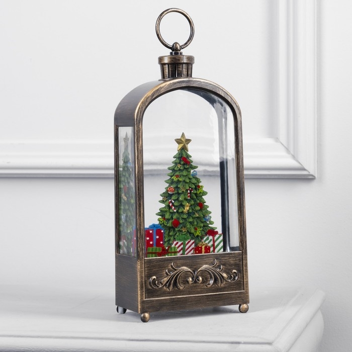 Светодиодная фигура «Фонарь с ёлкой» 13 × 30 × 7 см, пластик, батарейки ААх3 (не в комплекте), USB, свечение тёплое белое Светодиодная фигура «Фонарь с ёлкой» 13 × 30 × 7 см, пластик, батарейки ААх3 (не в комплекте), USB, свечение тёплое белое