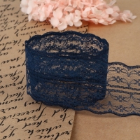 Кружево капроновое, 45 мм &times; 10 &plusmn; 1 м, цвет синий