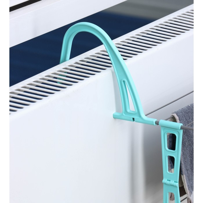 Сушилка для белья на радиатор, 2 яруса, 65&times;23,5&times;36 см, цвет серый
