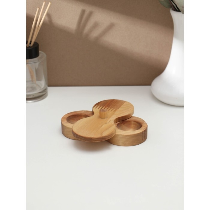 Набор для специй с крышкой Adelica, для соли и перца, пропитано маслом, 12,5&times;6&times;2,5 см, берёза