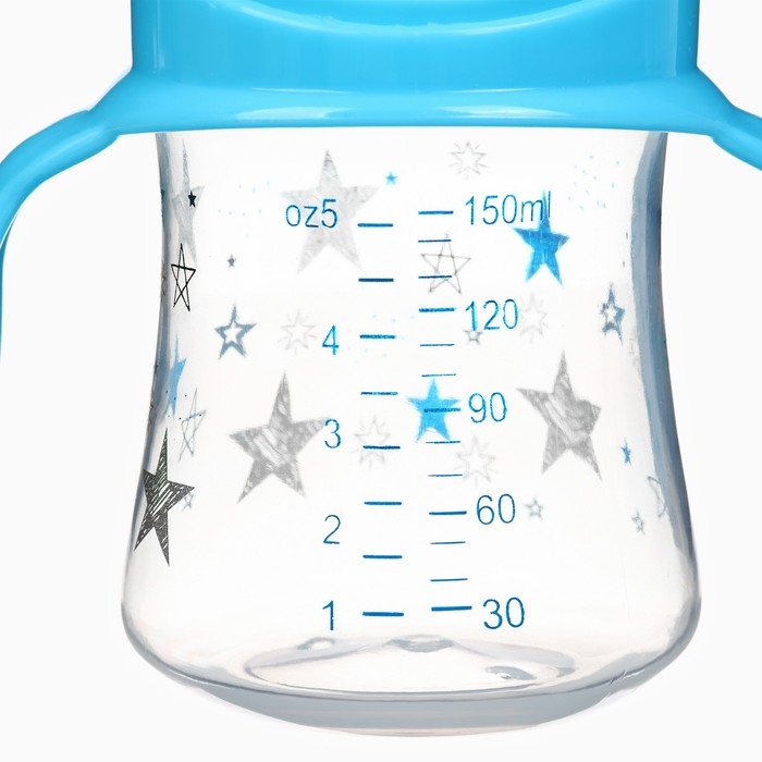 Бутылочка для кормления Ø50мм ШГ, +0мес., 150мл, цвет голубой Бутылочка для кормления Ø50мм ШГ, +0мес., 150мл, цвет голубой