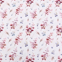 Бумага упаковочная глянцевая "Акварельные цветы", 1 лист, 70 &times; 100 см