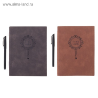 Ежедневник недатированный А5, 100 листов в линейку, с отделением для ручки, обложка ЛАЙТ пвх, МИКС Ежедневник недатированный А5, 100 листов в линейку, с отделением для ручки, обложка ЛАЙТ пвх, МИКС