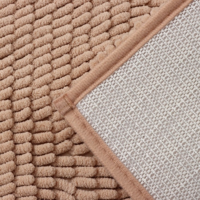 Коврик для дома Доляна «Букли длинные», 40×60 см, цвет бежевый Коврик для дома Доляна «Букли длинные», 40×60 см, цвет бежевый