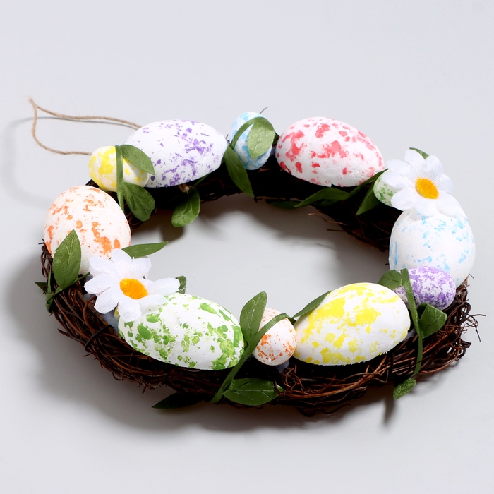 Пасхальный декор «Венок с ромашками» 20 × 20 × 4 см Пасхальный декор «Венок с ромашками» 20 × 20 × 4 см