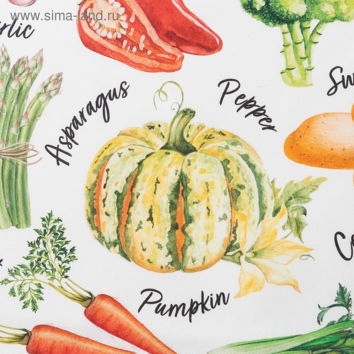 Полотенце кухонное "Веган" 40х73 см, 100% хлопок, саржа 190 гр/м2