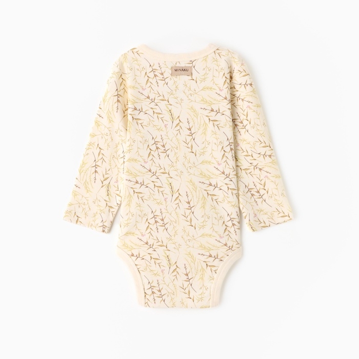 Боди детское с длинным рукавом MINAKU "Nature", рост 62-68 см