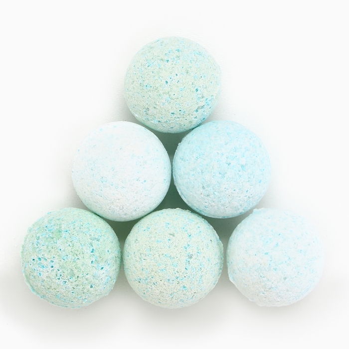 Подарочный набор косметики новогодний &laquo;Блестящего года!&raquo;, бомбочки для ванны, 6 х 20 г, аромат свежей мяты, Новый Год