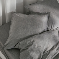 Простыня SL Home "Деним" 245*260 см, цв.темно-серый, 100% жатый хлопок