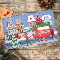 Новый год. Полотенце кухонное &laquo;Праздник в городе&raquo; 35х60см