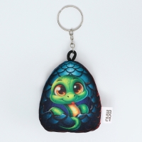 Брелок новогодний мягкий &laquo;Змея в яйце&raquo;, чёрная