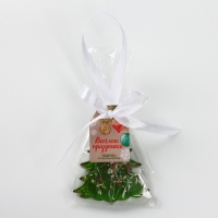 Новый год! Леденец в форме ёлки со вкусом яблока &laquo;Весёлого праздника&raquo;, 50 г