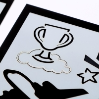 Гравюра «Быстрее всех» с цветным эффектом, 100 шт, 8 х 8 см Гравюра «Быстрее всех» с цветным эффектом, 100 шт, 8 х 8 см