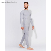 Термобельё мужское (джемпер, брюки) MINAKU, цвет светло-серый меланж, размер 48