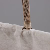 Набор корзин, 2 шт, 40&times;30&times;20/40 см, 28&times;21&times;14/27 см, ива, текстиль