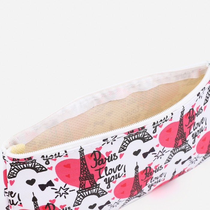 Косметичка на молнии, цвет белый/разноцветный