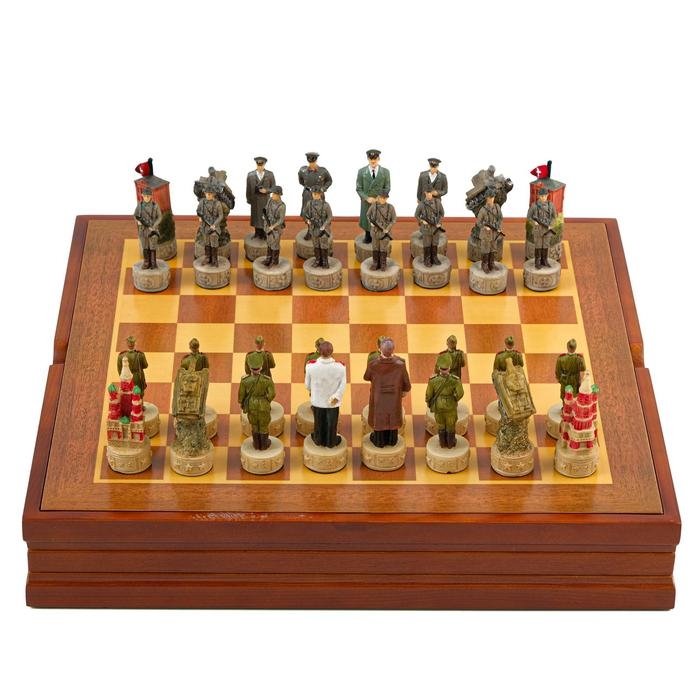 Шахматы сувенирные "Победные", h короля-8 см, h пешки-6,3 см, 36 х 36 см