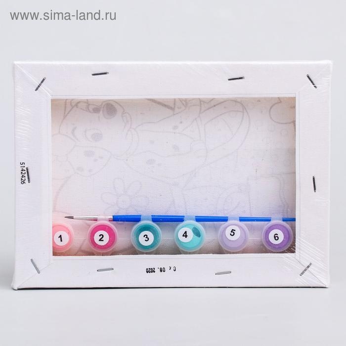 Картина по номерам для детей, 21х15 см, 101 Далматинец Картина по номерам для детей, 21х15 см, 101 Далматинец