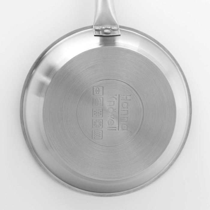 Сковорода из нержавеющей стали Hanna Kn&ouml;vell, d=24 см, h=5,5, толщина стенки 0,6 мм, длина ручки 21,5 см, антипригарное покрытие, индукция