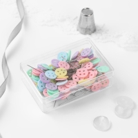 Булавки для квилтинга «Пуговки», 46 мм, 100 шт, цвет разноцветный Булавки для квилтинга «Пуговки», 46 мм, 100 шт, цвет разноцветный