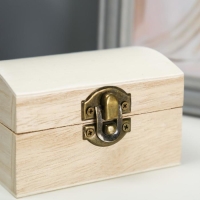 Шкатулка дерево для росписи "Ларь" 9,5х6х6,5 см Шкатулка дерево для росписи "Ларь" 9,5х6х6,5 см