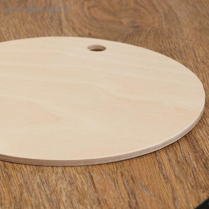 Доска разделочная деревянная "Круг с ручкой", 25&times;25&times;0,6 см