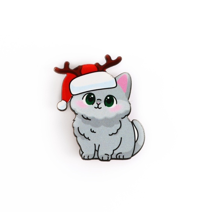 Значок новогодний &laquo;Новый год: Талисман на счастье&raquo;, 3,9 х 4,5 см