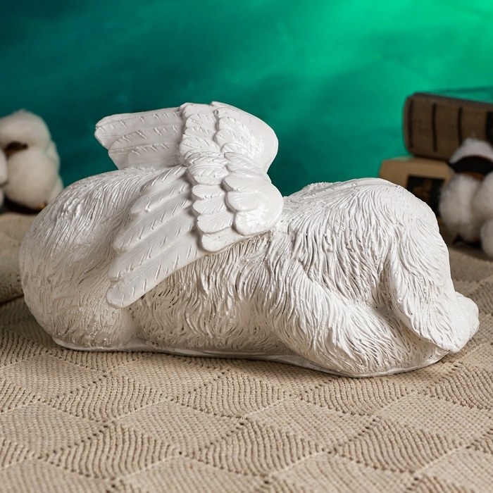 Копилка "Котенок ангел" 21х12см, белый