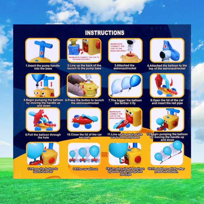 Набор машинок на воздушном шаре Balloon Car, со станцией запуска Набор машинок на воздушном шаре Balloon Car, со станцией запуска