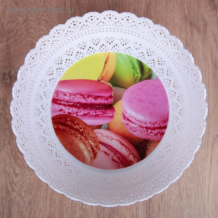 Ваза для хлеба и фруктов «Зефир. Принт», d=20 см, цвет МИКС Ваза для хлеба и фруктов «Зефир. Принт», d=20 см, цвет МИКС