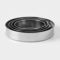 Набор сит Доляна &laquo;Металлик&raquo;, 4 шт, d=15/18/20,5/24 см, цвет серебристый