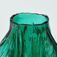 Ваза для цветов &laquo;Изумруд&raquo; из зеленого стекла 27&times;10&times;10 см
