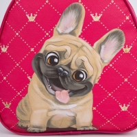 Рюкзак детский для девочки &laquo;Собака&raquo;, 23х20,5 см, отдел на молнии