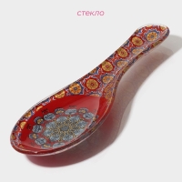 Подставка стеклянная под ложку Доляна &laquo;Крац&raquo;, 21,5&times;7,5&times;1,4 см