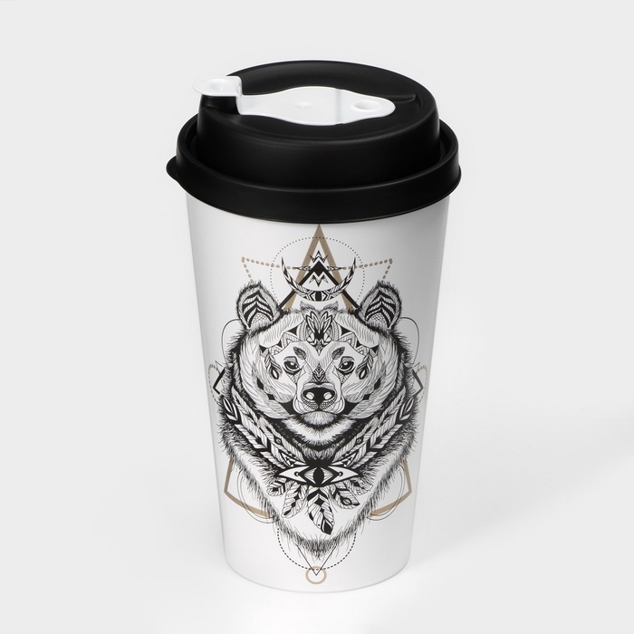 Стакан пластиковый с клапаном &laquo;Животные&raquo;, 550 мл