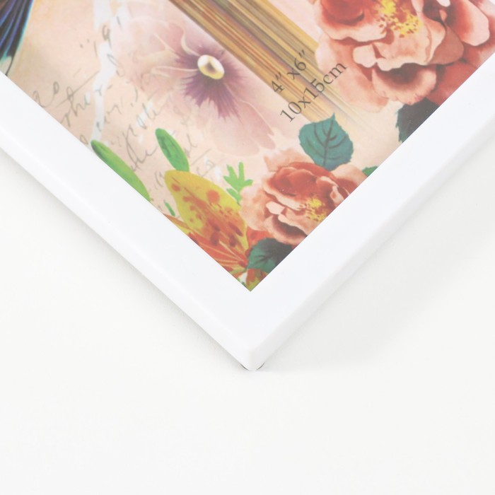 Фоторамка на 8 фото 10х15 см Фоторамка на 8 фото 10х15 см "Розы" белая 65,5х31 см