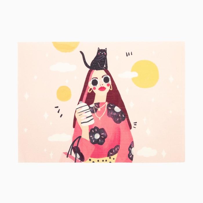 Салфетка на стол Доляна Love mood ПВХ 40*29см Салфетка на стол Доляна Love mood ПВХ 40*29см