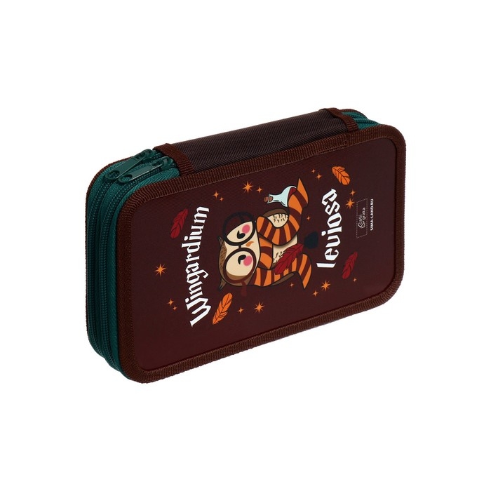 Пенал 2 секции, 125 х 205 х 40 мм, Calligrata 30П26/2 Пенал 2 секции, 125 х 205 х 40 мм, Calligrata 30П26/2 "Авокадо кедавра", в стиле Гарри Поттера, ламинированный картон